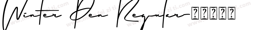 Winter Pen Regular字体转换
